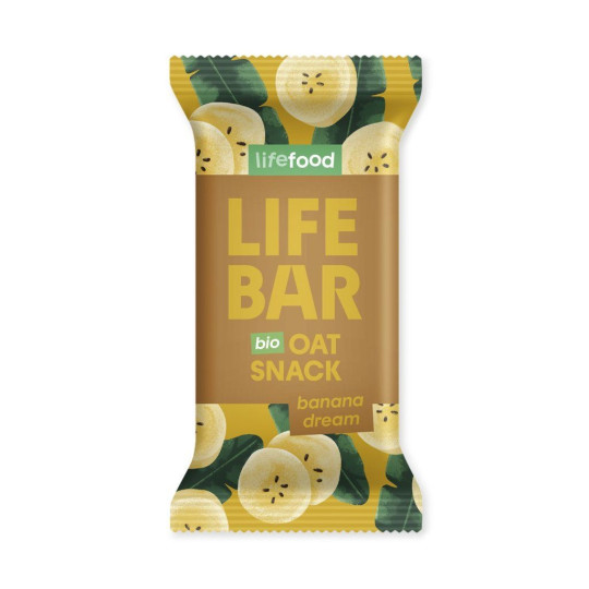 Lifebar Oat snack banánový 40 g BIO | LIFEFOOD