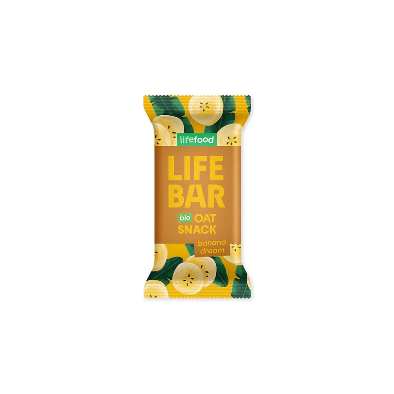 Lifebar Oat snack banánový 40 g BIO | LIFEFOOD