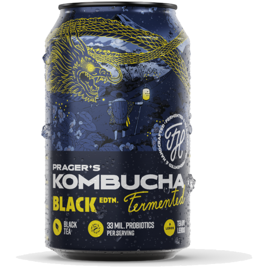 Black Edition Kombucha – black tea 330 ml | Prager's