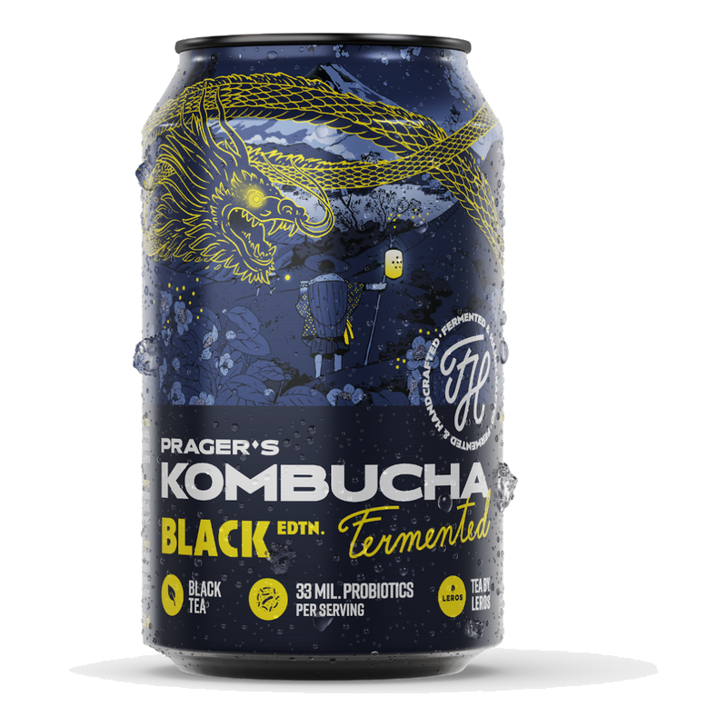 Kombucha Black Edition – z černého čaje 330 ml | Prager's