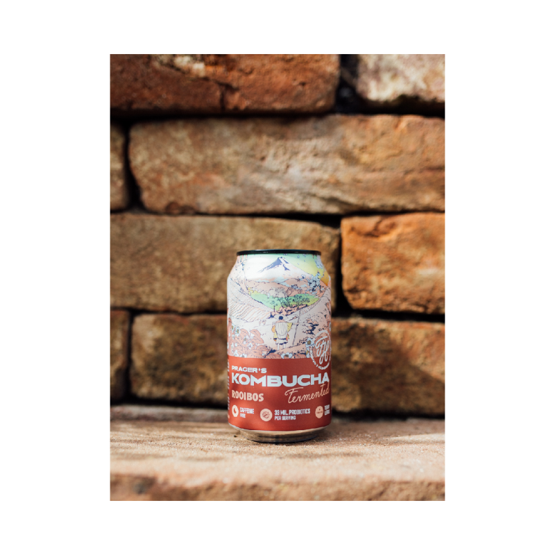 Kombucha Rooibos – fermentovaný nápoj bez kofeinu 330 ml | Prager's