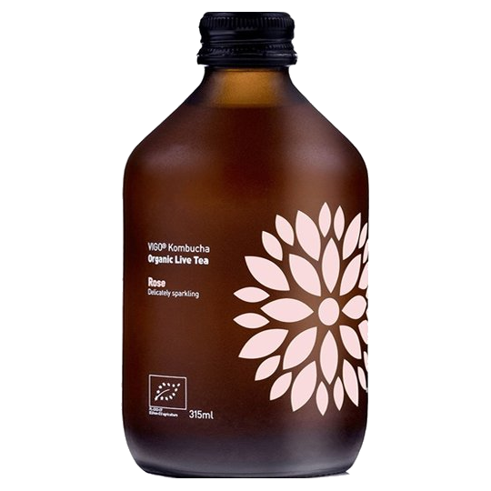 Kombucha Rose – organic drink with rosehip 330 ml | VIGO