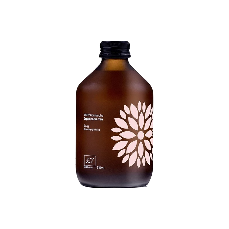 Kombucha Rose – organic drink with rosehip 330 ml | VIGO