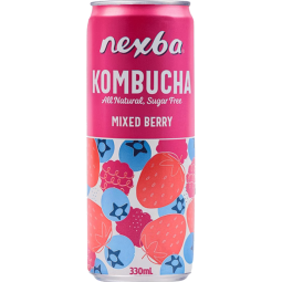 Комбуча лесные ягоды – слегка газированная, без сахара, 330 мл | Nexba