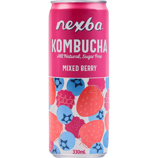 Комбуча лісові ягоди – злегка газована, без цукру, 330 мл | Nexba