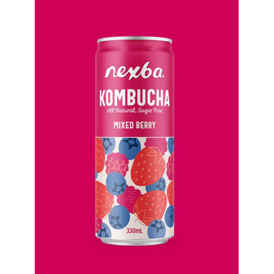Kombucha Forest Fruits – lightly sparkling, sugar-free, 330 ml | Nexba