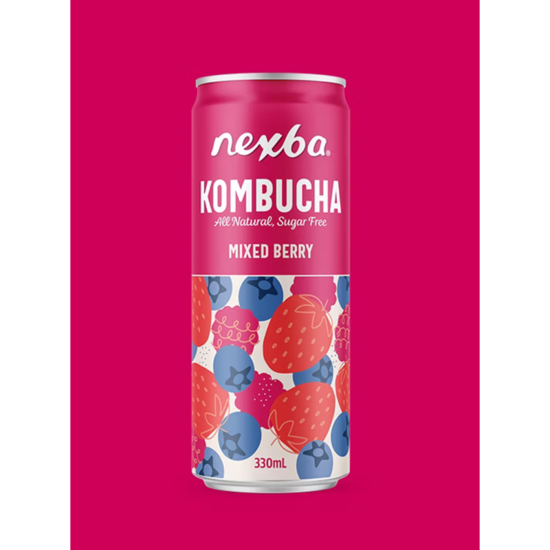 Kombucha Forest Fruits – lightly sparkling, sugar-free, 330 ml | Nexba