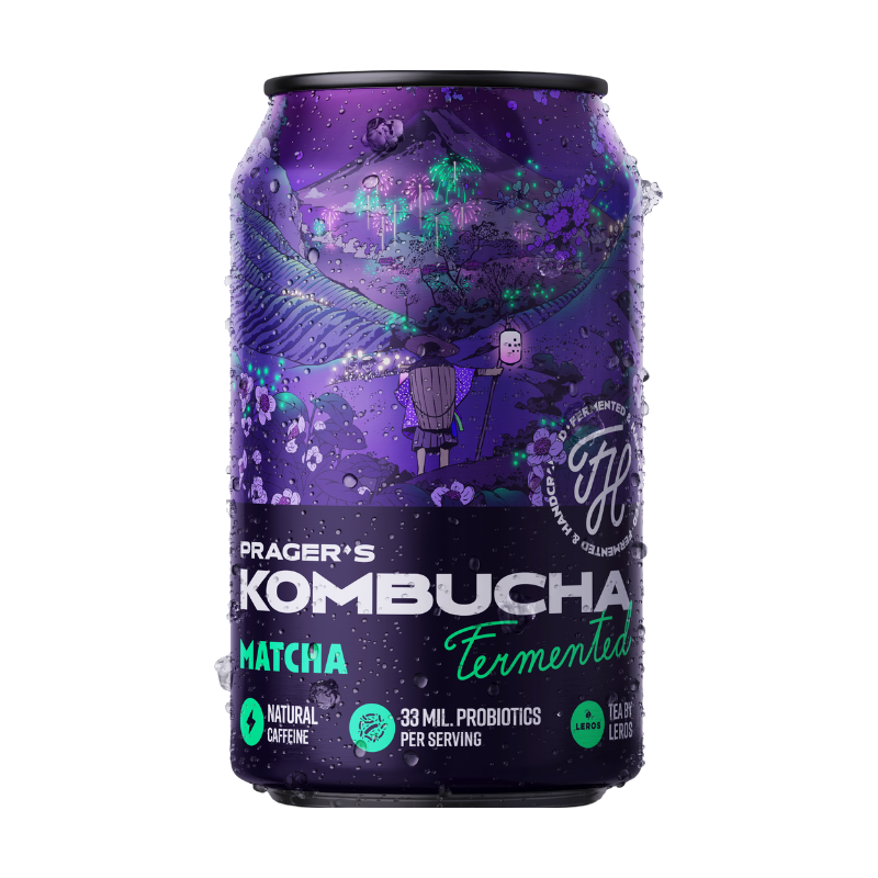 Kombucha Matcha – fermentovaný zelený čaj 330 ml | Prager's