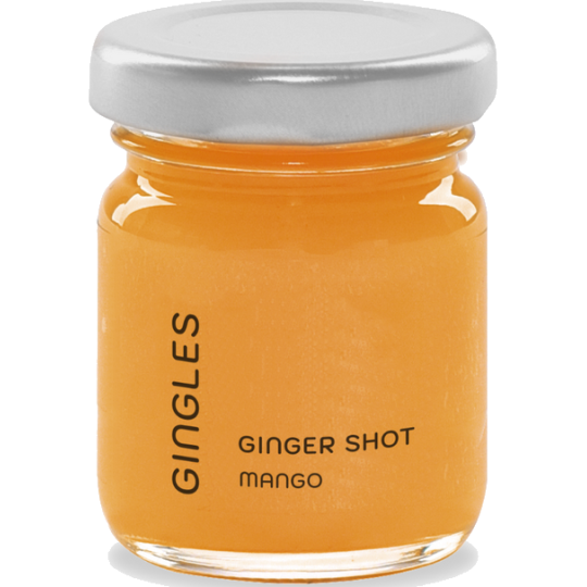 Chupito de jengibre Mango – prensado artesanal 50 ml | Gingles