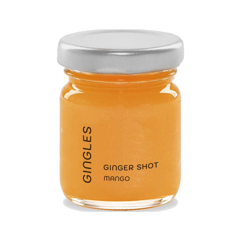 Zázvorový shot Mango – řemeslně lisovaný 50 ml | Gingles