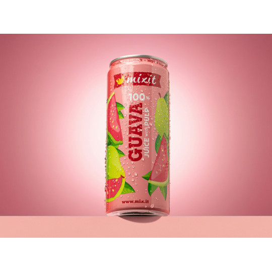 Sumo Mixit – 100% goiaba rosa com polpa 320 ml | Mixit