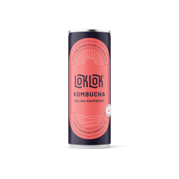 Kombucha malina plech 330 ml | LOKLOK