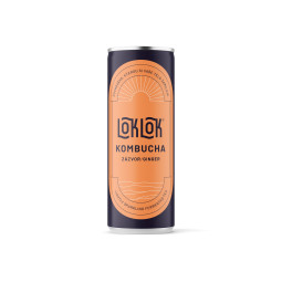 Kombucha zázvor plech 330 ml | LOKLOK