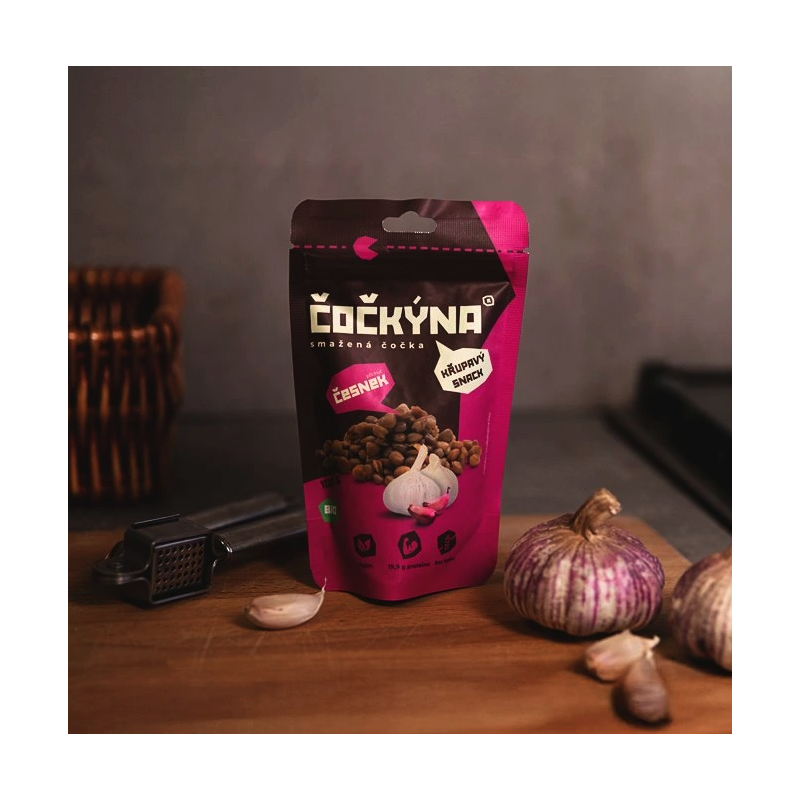 Čočka smažená - česnek 40 g BIO   ČOČKÝNA