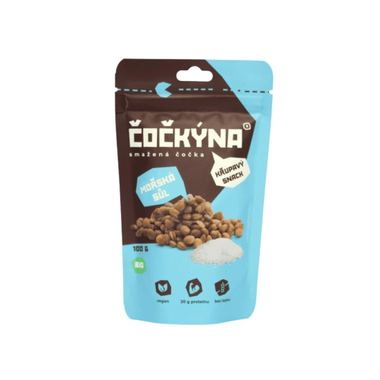 Čočka smažená - mořská sůl 40 g BIO   ČOČKÝNA