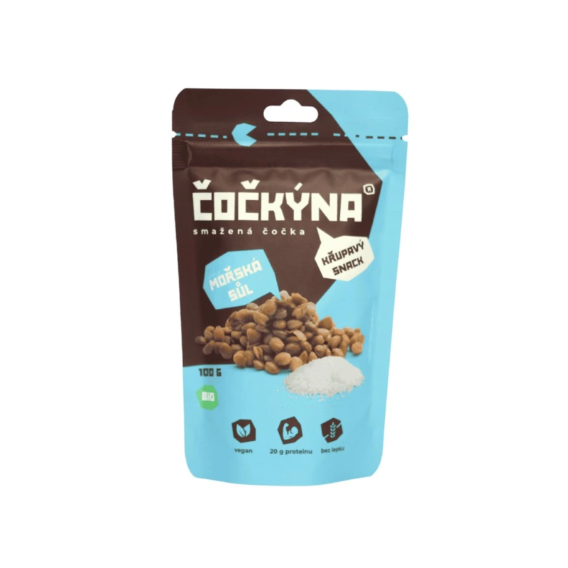 Čočka smažená - mořská sůl 40 g BIO   ČOČKÝNA