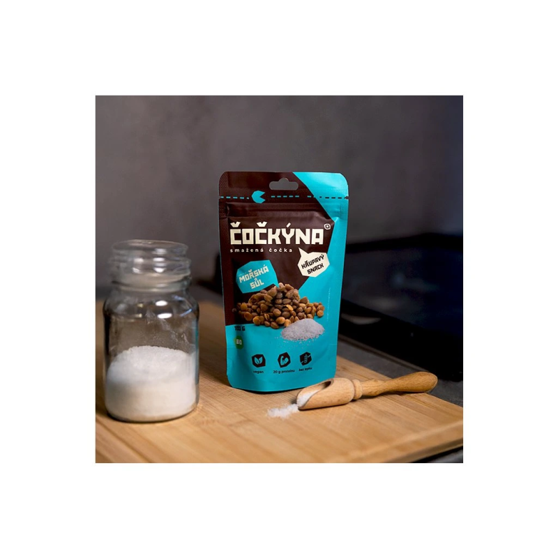 Čočka smažená - mořská sůl 40 g BIO   ČOČKÝNA